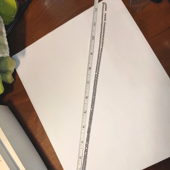 Heavy Long Solid 14K White Gold Chain - Picture 5 of 14